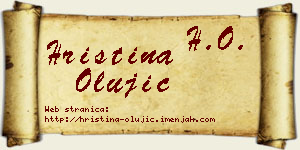 Hristina Olujić vizit kartica